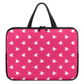 White Dove Breast Cancer Pattern Print Laptop Sleeve With Handle