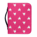 White Dove Breast Cancer Pattern Print Leather Bible Cover