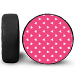 White Dove Breast Cancer Pattern Print Leather Spare Tire Cover