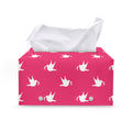 White Dove Breast Cancer Pattern Print Leather Tissue Box Cover
