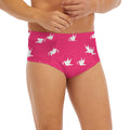 White Dove Breast Cancer Pattern Print Men's Briefs