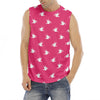 White Dove Breast Cancer Pattern Print Men's Fitness Tank Top
