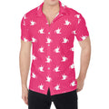 White Dove Breast Cancer Pattern Print Men's Shirt