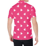 White Dove Breast Cancer Pattern Print Men's Shirt