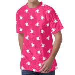 White Dove Breast Cancer Pattern Print Men's Velvet T-Shirt