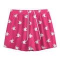 White Dove Breast Cancer Pattern Print Mesh Shorts