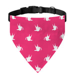 White Dove Breast Cancer Pattern Print Over The Collar Dog Bandana