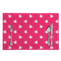 White Dove Breast Cancer Pattern Print Placemat