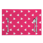 White Dove Breast Cancer Pattern Print Placemat