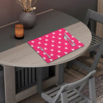 White Dove Breast Cancer Pattern Print Placemat