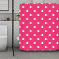 White Dove Breast Cancer Pattern Print Polyester Shower Curtain