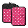 White Dove Breast Cancer Pattern Print Pot Holders With Pocket