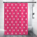 White Dove Breast Cancer Pattern Print Premium Shower Curtain