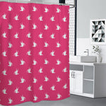 White Dove Breast Cancer Pattern Print Premium Shower Curtain