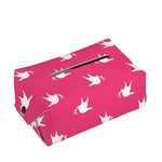White Dove Breast Cancer Pattern Print Rectangle Tissue Box Cover