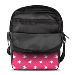 White Dove Breast Cancer Pattern Print Rectangular Crossbody Bag