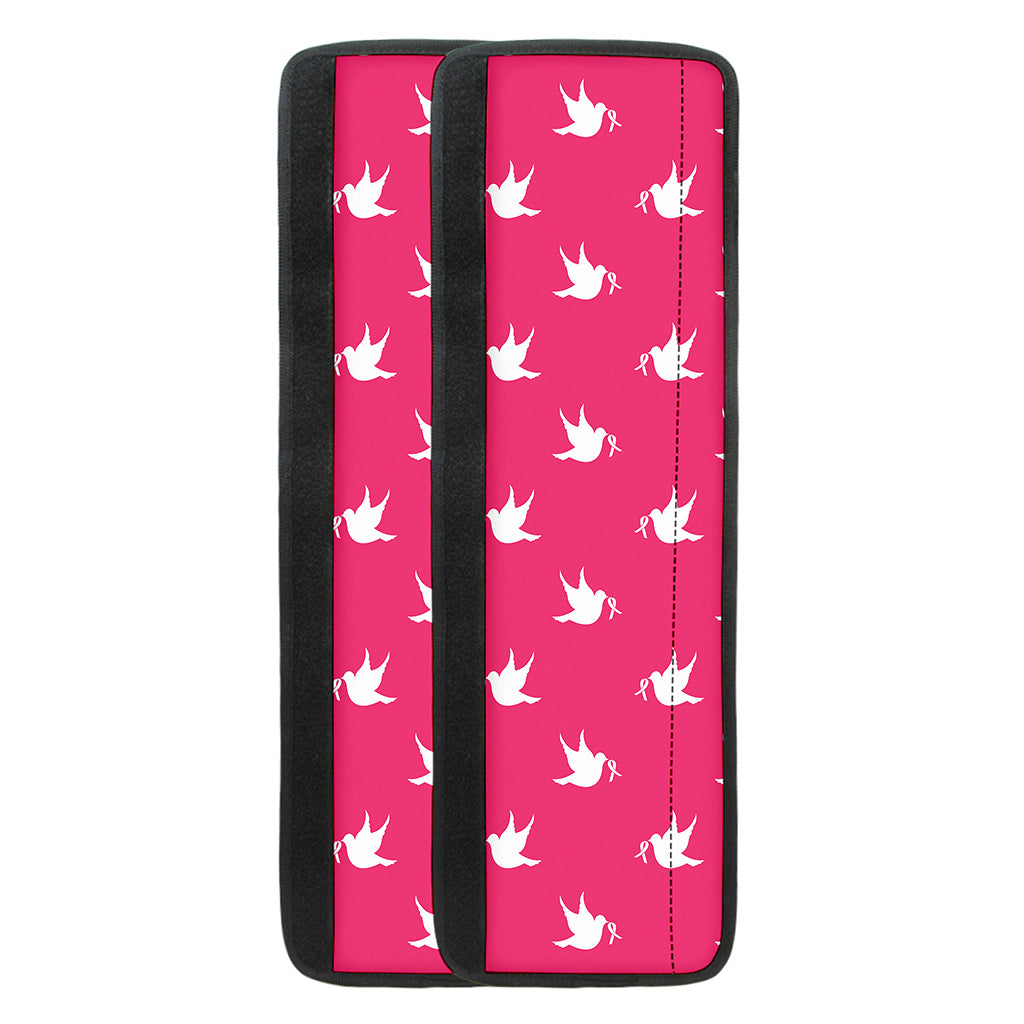 White Dove Breast Cancer Pattern Print Refrigerator Handle Covers