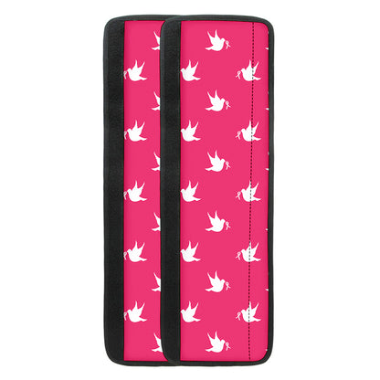 White Dove Breast Cancer Pattern Print Refrigerator Handle Covers