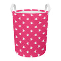 White Dove Breast Cancer Pattern Print Round Laundry Basket