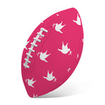 White Dove Breast Cancer Pattern Print Rugby Ball