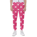 White Dove Breast Cancer Pattern Print Joggers