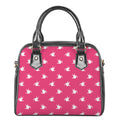 White Dove Breast Cancer Pattern Print Shoulder Handbag
