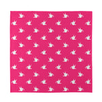 White Dove Breast Cancer Pattern Print Silk Bandana