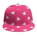 White Dove Breast Cancer Pattern Print Snapback Cap