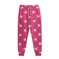 White Dove Breast Cancer Pattern Print Sweatpants