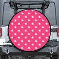 White Dove Breast Cancer Pattern Print Tire Cover