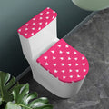 White Dove Breast Cancer Pattern Print Toilet Lid And Tank Cover Set