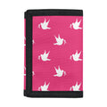 White Dove Breast Cancer Pattern Print Trifold Wallet