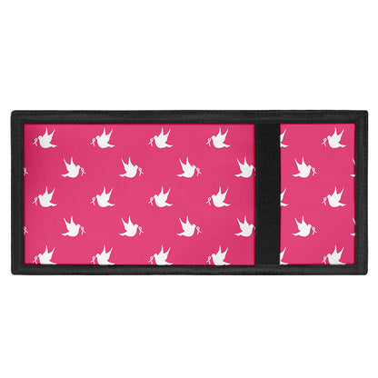 White Dove Breast Cancer Pattern Print Trifold Wallet