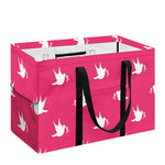 White Dove Breast Cancer Pattern Print Utility Tote Bag