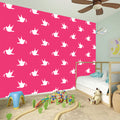 White Dove Breast Cancer Pattern Print Wall Sticker