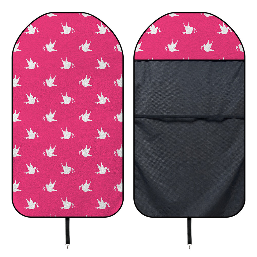 White Dove Breast Cancer Pattern Print Waterproof Car Seat Cover