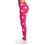 White Dove Breast Cancer Pattern Print Women's Leggings