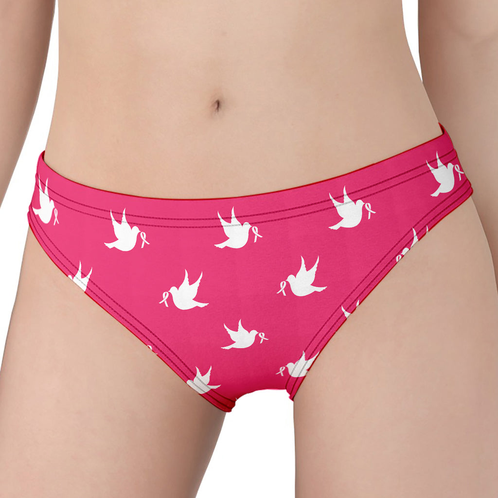 White Dove Breast Cancer Pattern Print Women's Panties