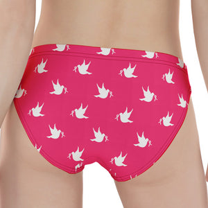 White Dove Breast Cancer Pattern Print Women's Panties