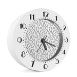 White Eggplant Drawing Print Alarm Clock