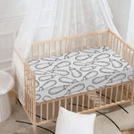 White Eggplant Drawing Print Baby Crib Sheet