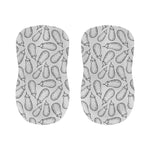 White Eggplant Drawing Print Bar Stool Covers