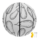 White Eggplant Drawing Print Basketball