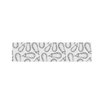 White Eggplant Drawing Print Bed Runner