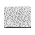 White Eggplant Drawing Print Bifold Wallet
