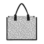 White Eggplant Drawing Print Canvas Tote Bag