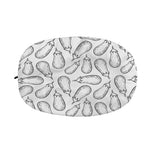 White Eggplant Drawing Print Car Side Mirror Covers