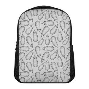 White Eggplant Drawing Print Casual Backpack