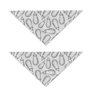 White Eggplant Drawing Print Dog Bandana