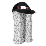 White Eggplant Drawing Print Double Neoprene Wine Tote